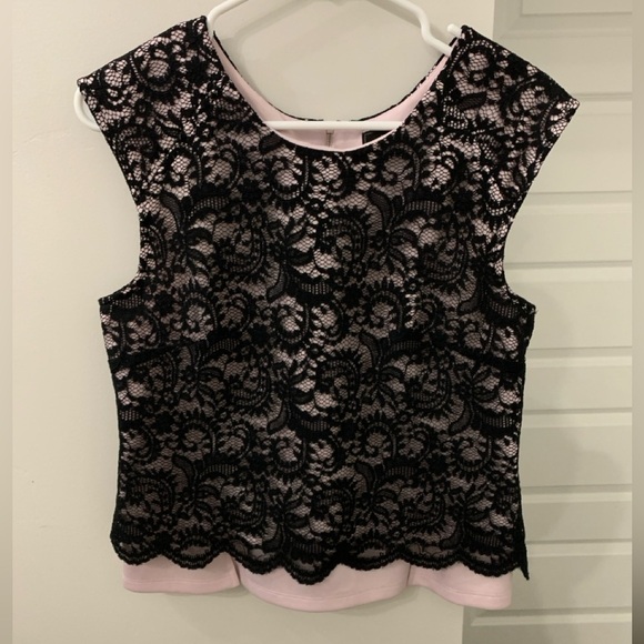Robert Rodriguez Elina Lace Top Smudge Black/Lilac Size Small EUC - Picture 4 of 6
